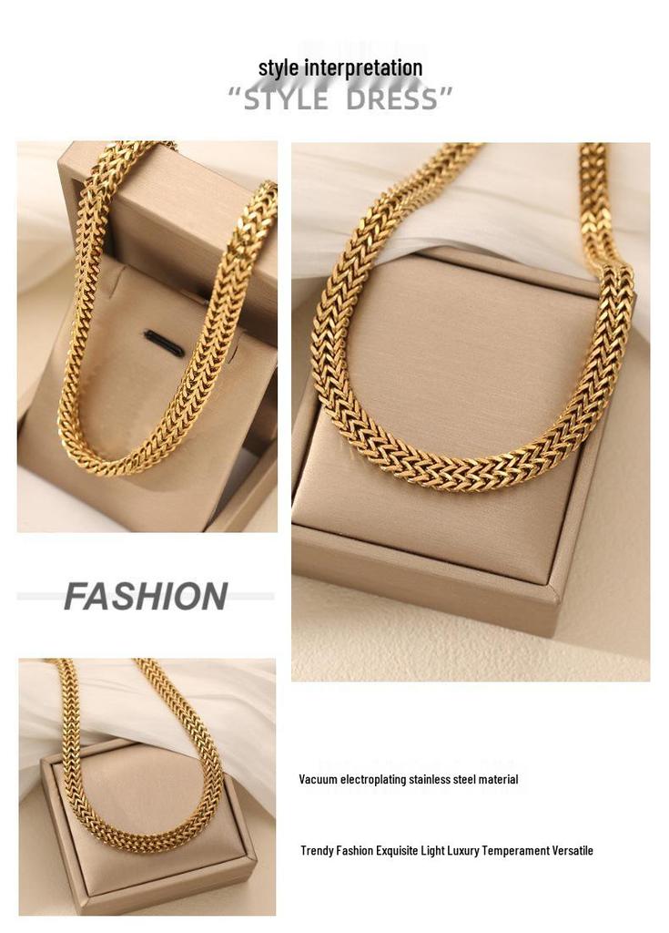 18K Gold Plated Heavy Duty Stainless Steel Chain Necklace – Hip Hop Punk Streetwear Accessory