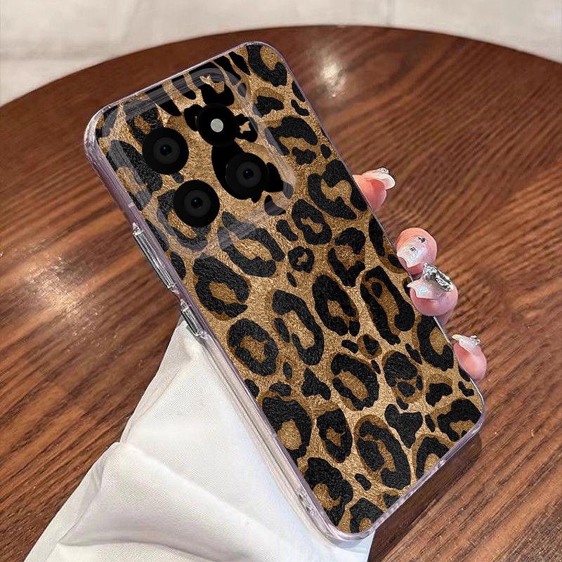 Leopard Print Phone Case For Xiaomi Redmi Note 15 Pro 4G Funda Redmi Note 14 13 Pro 5G Clear TPU Silicone Soft Cover