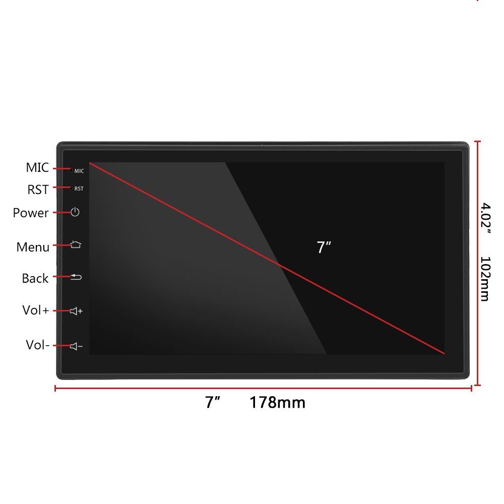 Android 8.1 GPS Car Stereo 2Din Radio 7'' Touch Screen Car MP5 Player with Bluetooth WIFI GPS FM
