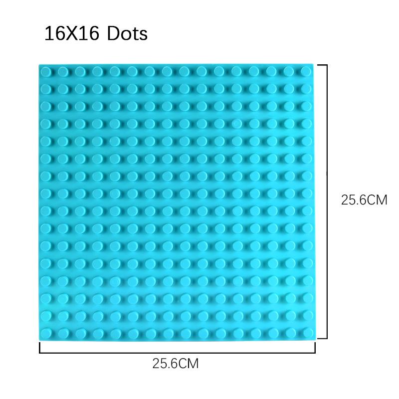 Placă de bază 16*16 puncte pentru cărămizi mari Placă de bază în 9 culori Blocuri de construcție DIY Jucării pentru copii