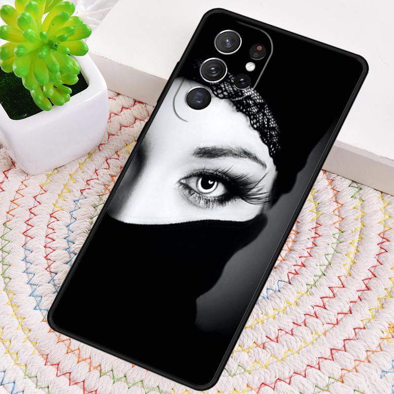 Arab Woman With Niqab Face eye Phone Case for Samsung Galaxy note 10 pro S26 Ultra S23 S24 FE S25 S21 S22 PLUS shockproof Cove