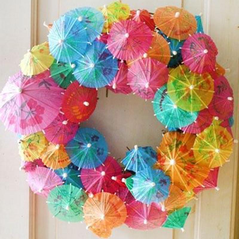 Hawaiian Party Decorations Umbrella Flamingo Food Fruit Toothpick Cactus Drink Swizzle Sticks Summer Tropical Wedding Party Deco