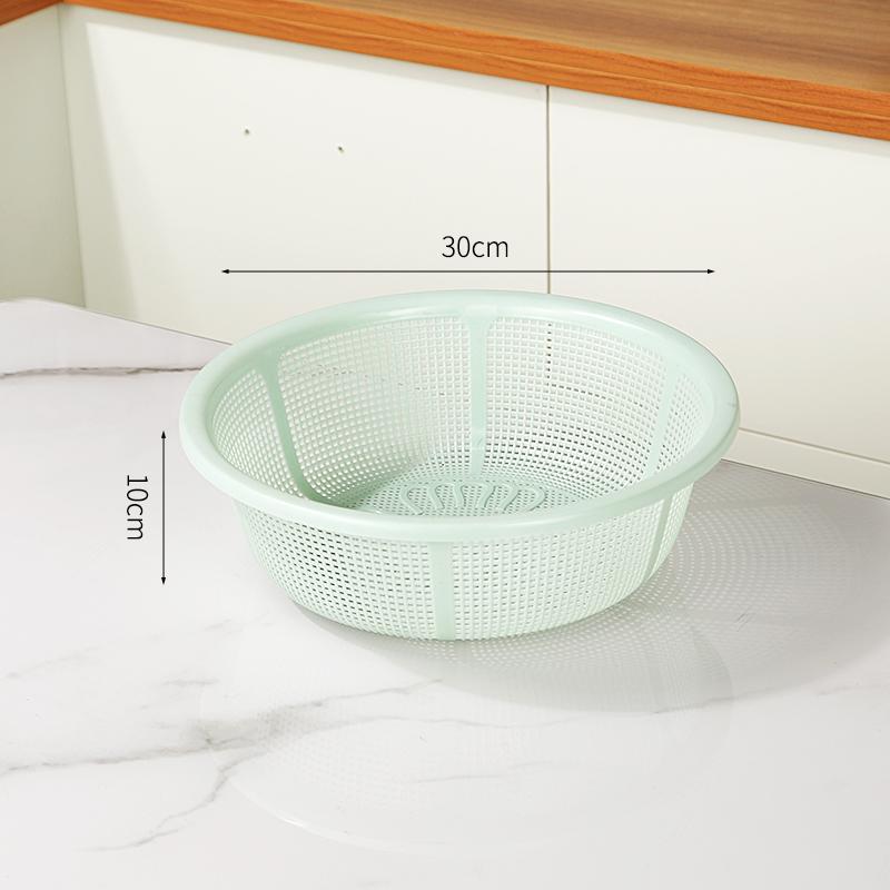 Large Size Plastic Drain Basket Kitchen Vegetable Washing Basket Hollow Out Fruit Basket Round Sieve Rice Cleaning Basket