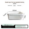 Double-Layer Draining & Storage Basket for Vegetables and Fruits