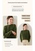 Women's Round Neck Boucle Cashmere Pullover - Autumn/Winter Thick Loose Fit Sweater Base Layer