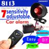 Portable Universal 12V Vehicle Burglar Alarm Security Protection Auto Car Alarm System  & 2 Remote Control Auto Burglar