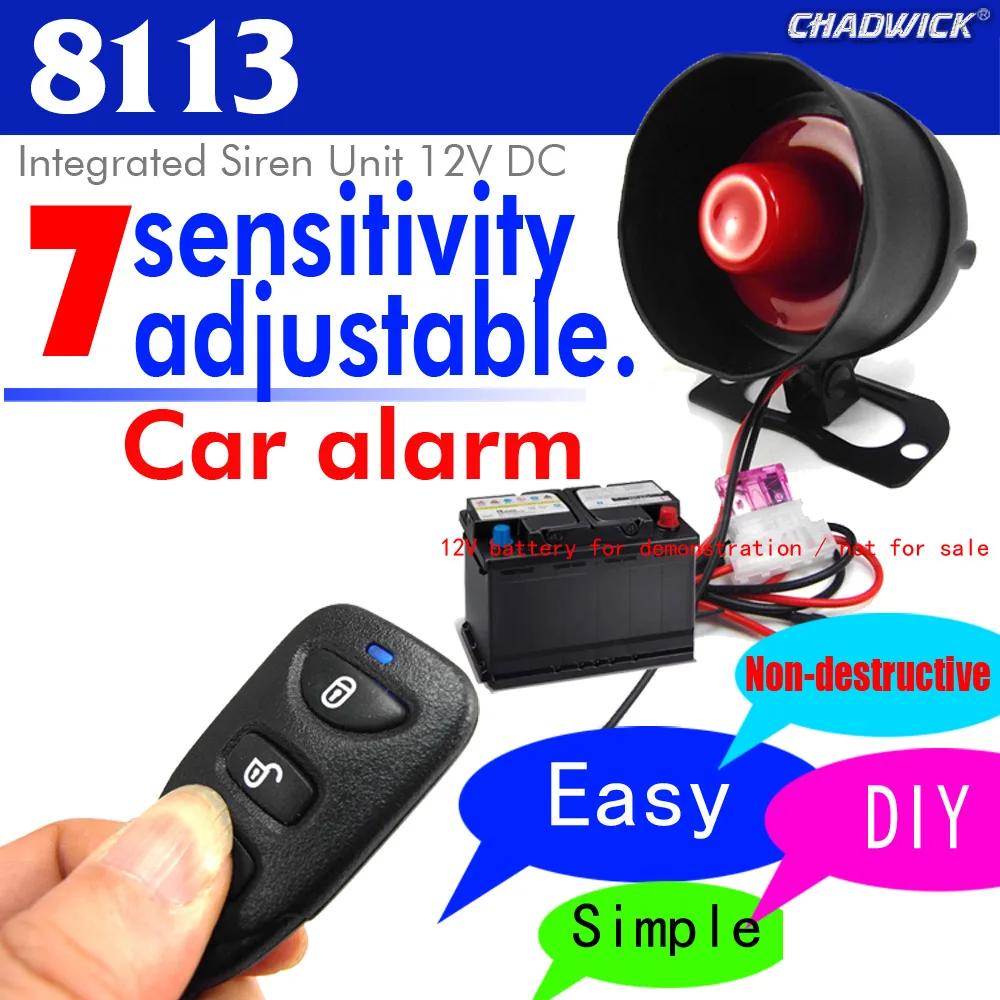 Portable Universal 12V Vehicle Burglar Alarm Security Protection Auto Car Alarm System & 2 Remote Control Auto Burglar