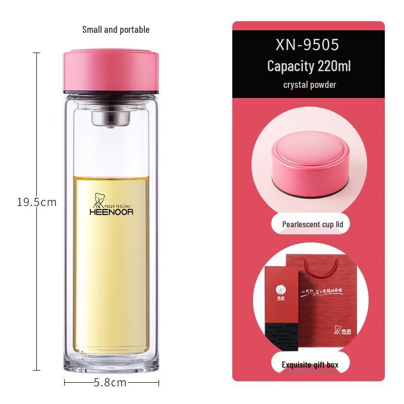 Xeno Double Wall Glass Tea Tumbler