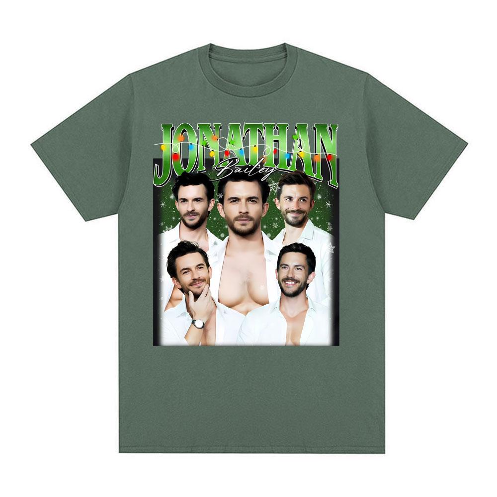 Jonathan Bailey Christmas Vintage Sexiest Unisex T Shirts Unisex Women Fashion Short Sleeve Loose T Shirt Casual ONeck Cotton Tshirt