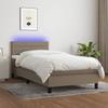 VidaXL Slat Bed Base with Mattress and LED, Upholstered Bed, Single Bed, Adult Bed for Interior Bedroom, 3133193