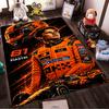 Racing Driver with Helmet and Car Design Non-slip Rug Suitable for Living Room and Bedroom Sofas.
