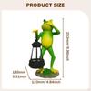 Frog Solar Garden Statue Yard Art Decor with Light, Lawn Ornament, Outdoor Sculpture for