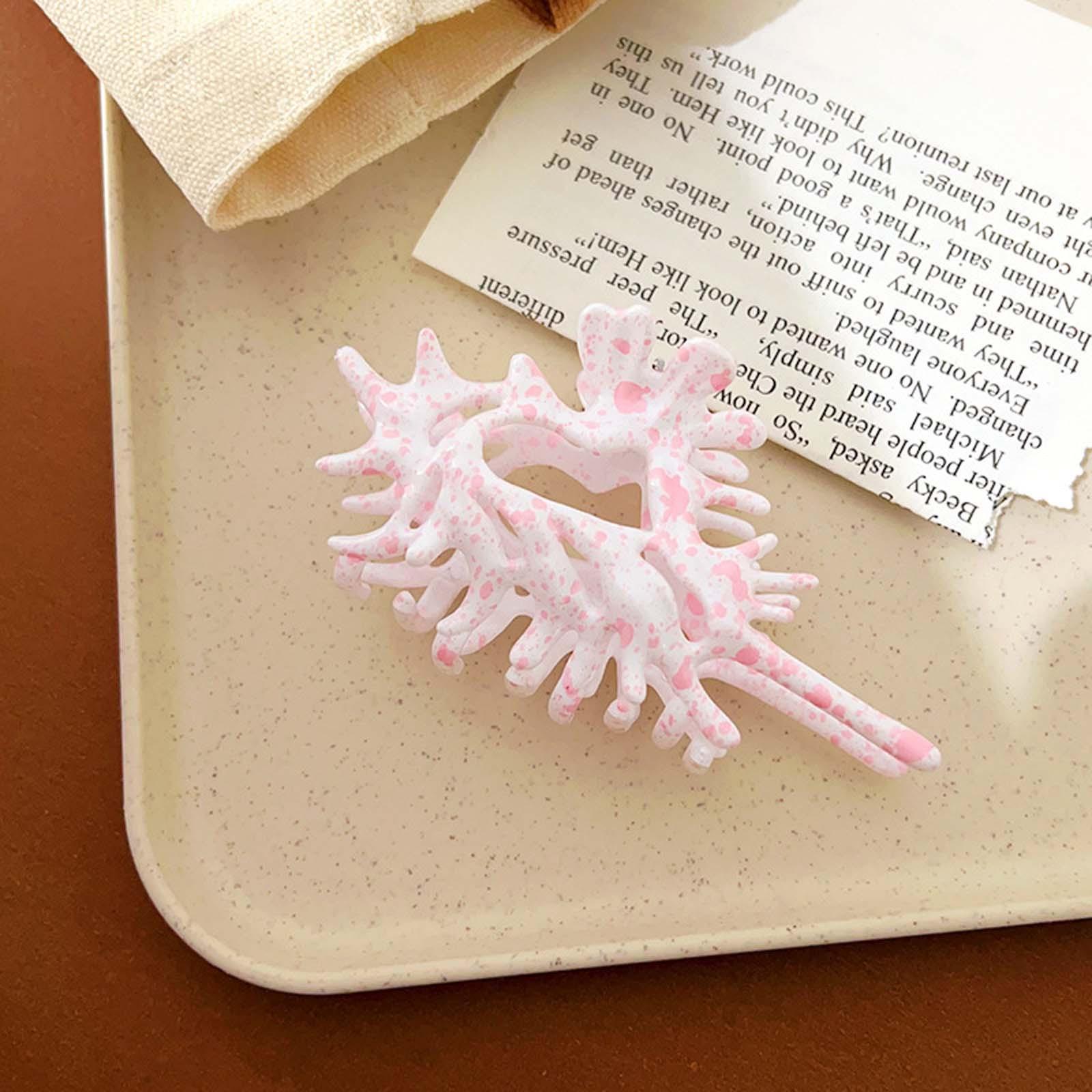 

Заколка для волос в форме раковины Модные и красивые аксессуары для волос One Size розовый