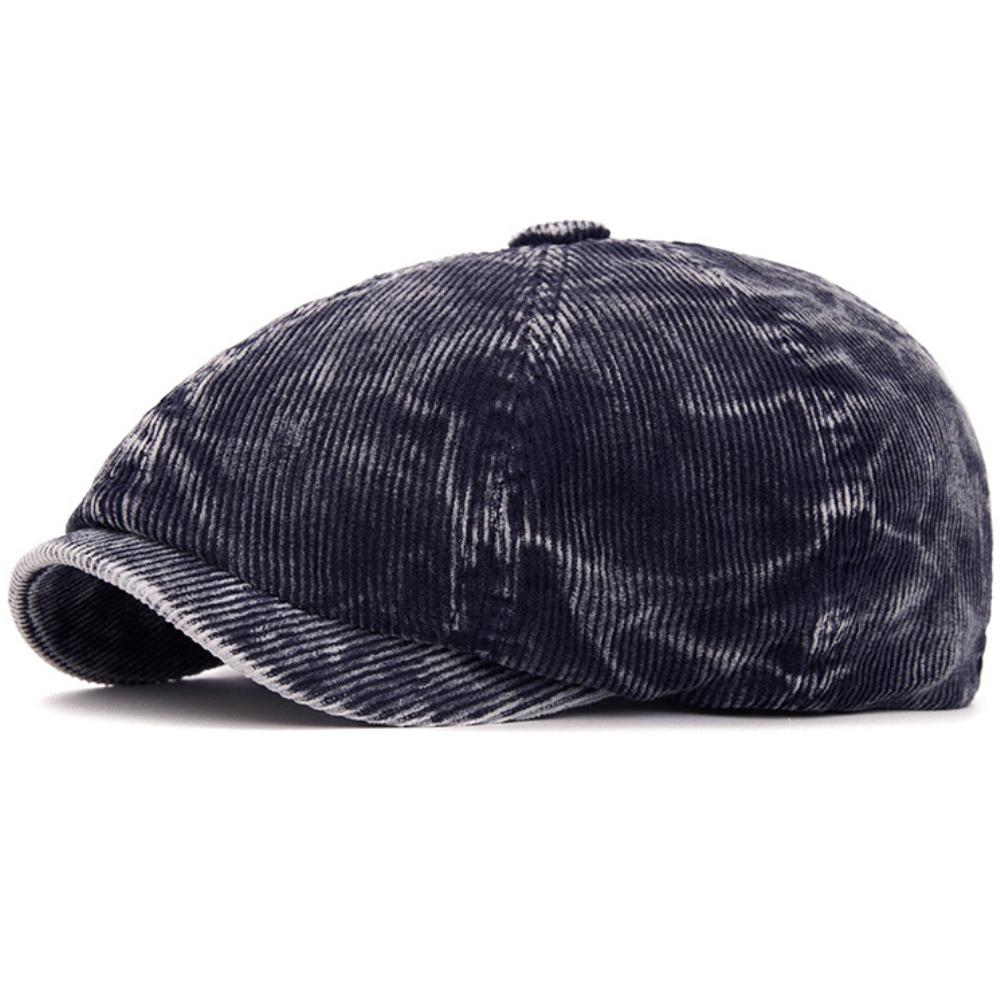 HT4911 Mens Berets Women Corduroy Artist Painter Beret Hat Male Female Adjustable Ivy Flat Cap Autumn Winter Octagonal Beret Cap