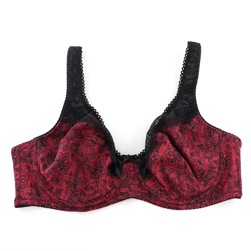 

Женский тонкий бюстгальтер большого размера, сексуальный кружевной бюстгальтер с бантом, удобный, на косточках, с полной чашкой, 85D-110D 85C-100C-R193 90D красный