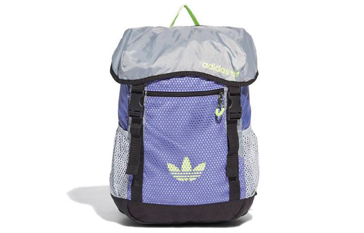 Adidas Originals Polyester Backpack Small Unisex Purple/Halo Silver/Signal Green GN2236 Small