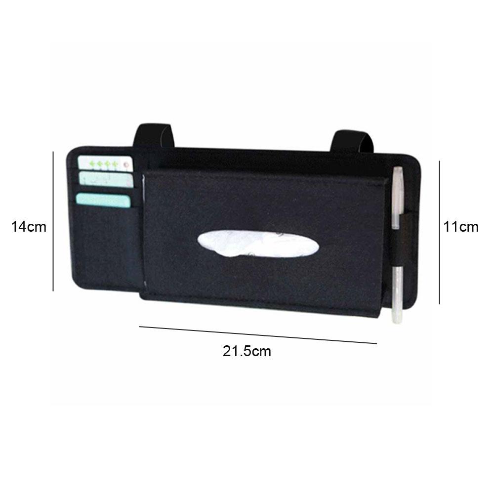 1Pc Creative Car Sunshade Tissue Box Paper Towel Bag MultiFunction Felt Car Hanging Seat Car Interior Storage Box Supplies