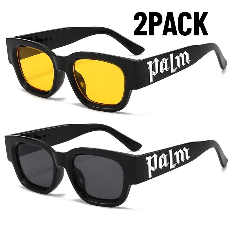 

2PACK Retro Small Frame Square Sunglasses Women Hip Hop Punk Sun Glasses Men Bar Party Eyewear Luxury Brand Design Gafas De Sol