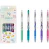 Gel Ink Ballpoint Pen "Juice Sanrio Characters 5 Color Set" (B Set/pastel Green (Pochacco), Turquoise Green (Hangyodon), Sky Blue (Tuxedo Sam), Violet