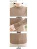 Luomeng 100% Pure Wool Thick Half-Collar Knit Sweater for Middle-Aged & Elderly Women