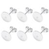 50pcs/lot 925 Silver Plated Blank Post Earring Studs Base Pin With Earring Plug Findings Ear Back DIY Jewelry Making Accessories