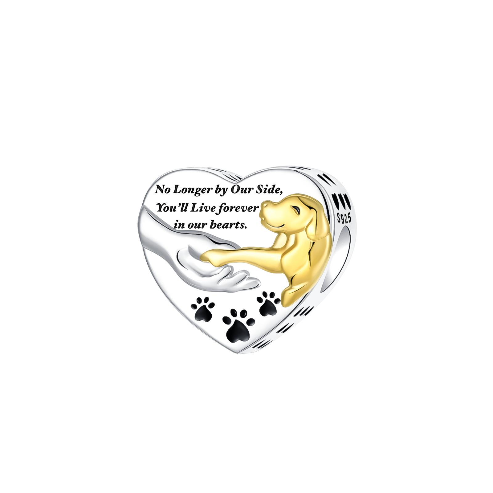 

copper Forever Hugging Puppy Embrace Pendant Charm Compatible With Authentic Charm Bead Charms Bracelets Women Do It Yourself Jewellery Gift