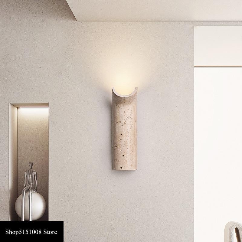 Middle Ancient Tunnel Stone Wall Lamp LED Home Decor Living Room Bedroom Retro Wall Art Panel Luxury Staircase Stone Wall Light