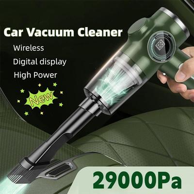 29000Pa Dijital Ekran Araba Elektrikli Süpürge Kablosuz Büyük Güç Taşınabilir Elektrikli Süpürge Güçlü Emiş Çift Kullanımlı