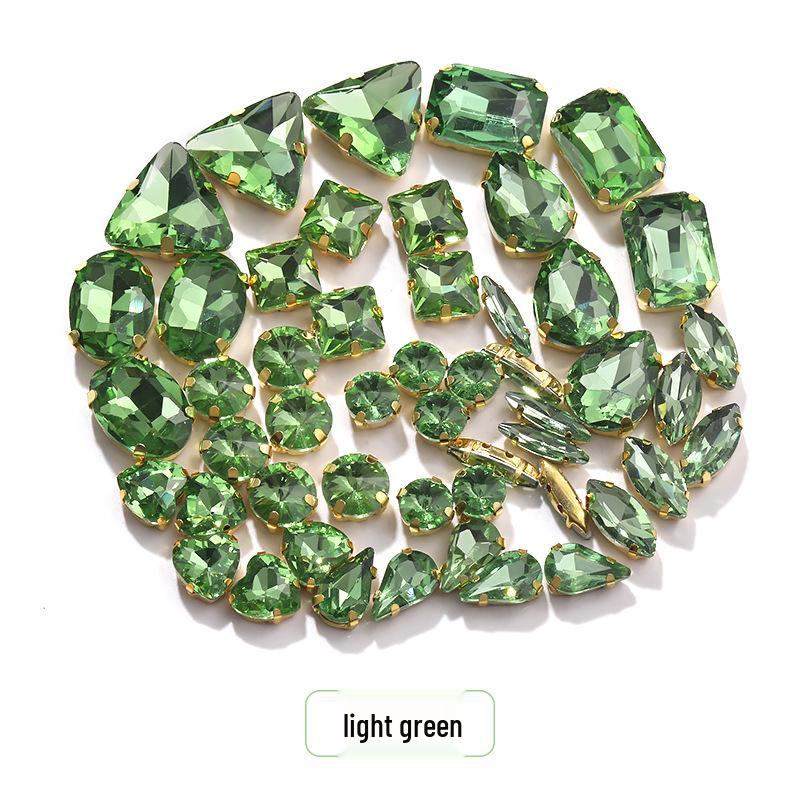 Ručně šité smíšené drápkové křišťálové skleněné kamínky pro svatební šaty a doplňky k náramkům