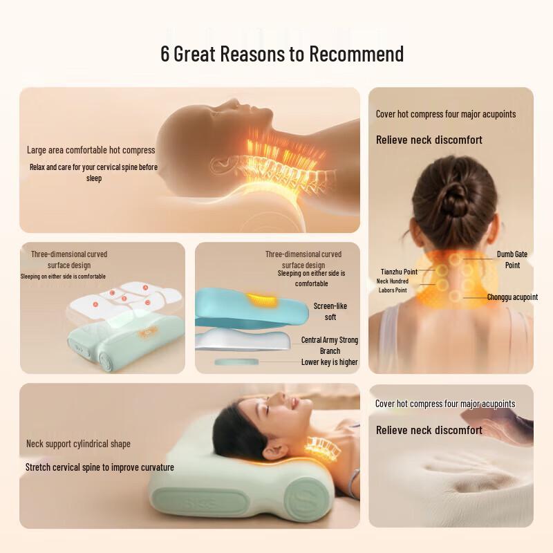 SKG P3-2 Heating Neck Traction Memory Foam Pillow