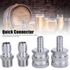 4pcs G1 2in Male Thread Stainless Steel Quick Connector Adapter for Home Brewing Beer