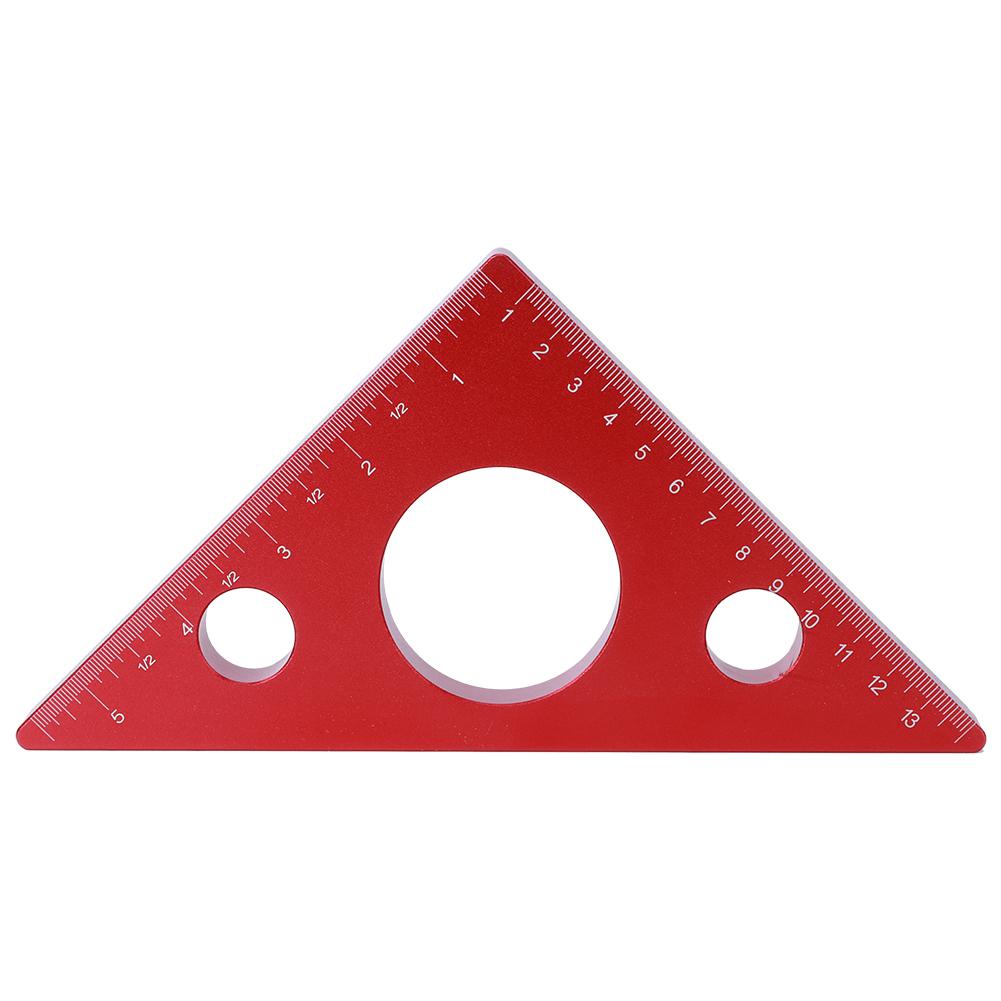 5in13cm Right Angle Triangle Height Ruler Aluminum Alloy Carpenter Measuring Tool