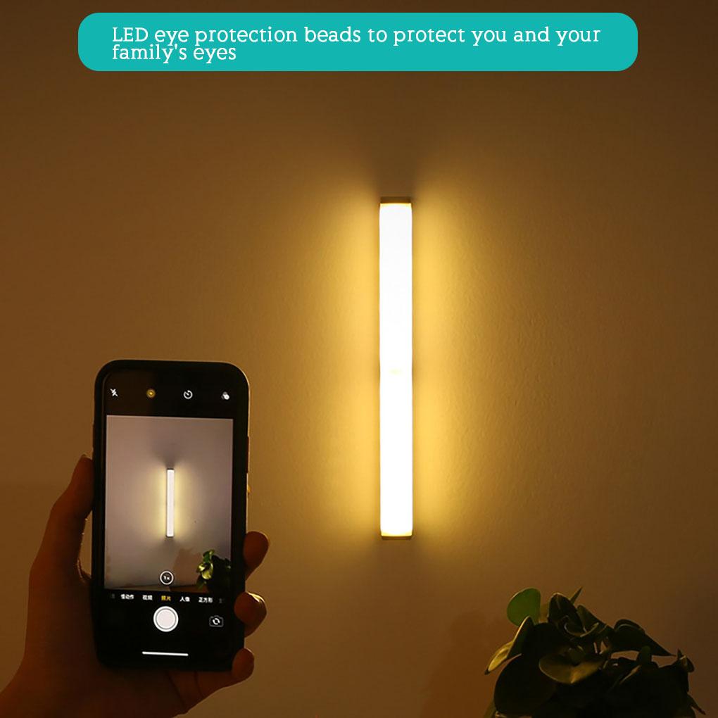 LED Cabinet Light Stripe Sensor USB Charging Lamp Body Induction Night-light Home Cupboard Closet Kitchen Lighting