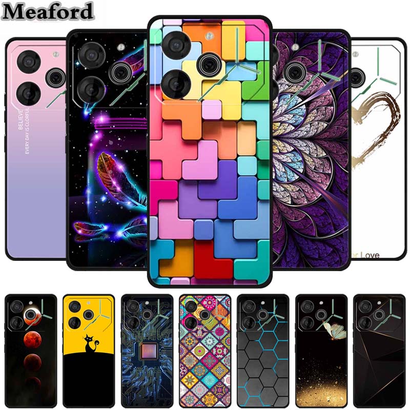 For Tecno Pova 6 Case Luxury TPU Soft Silicone Phone Cases Back Cover for Tecno Pova6 2024 6.78" Shockproof Love New Cute Coque