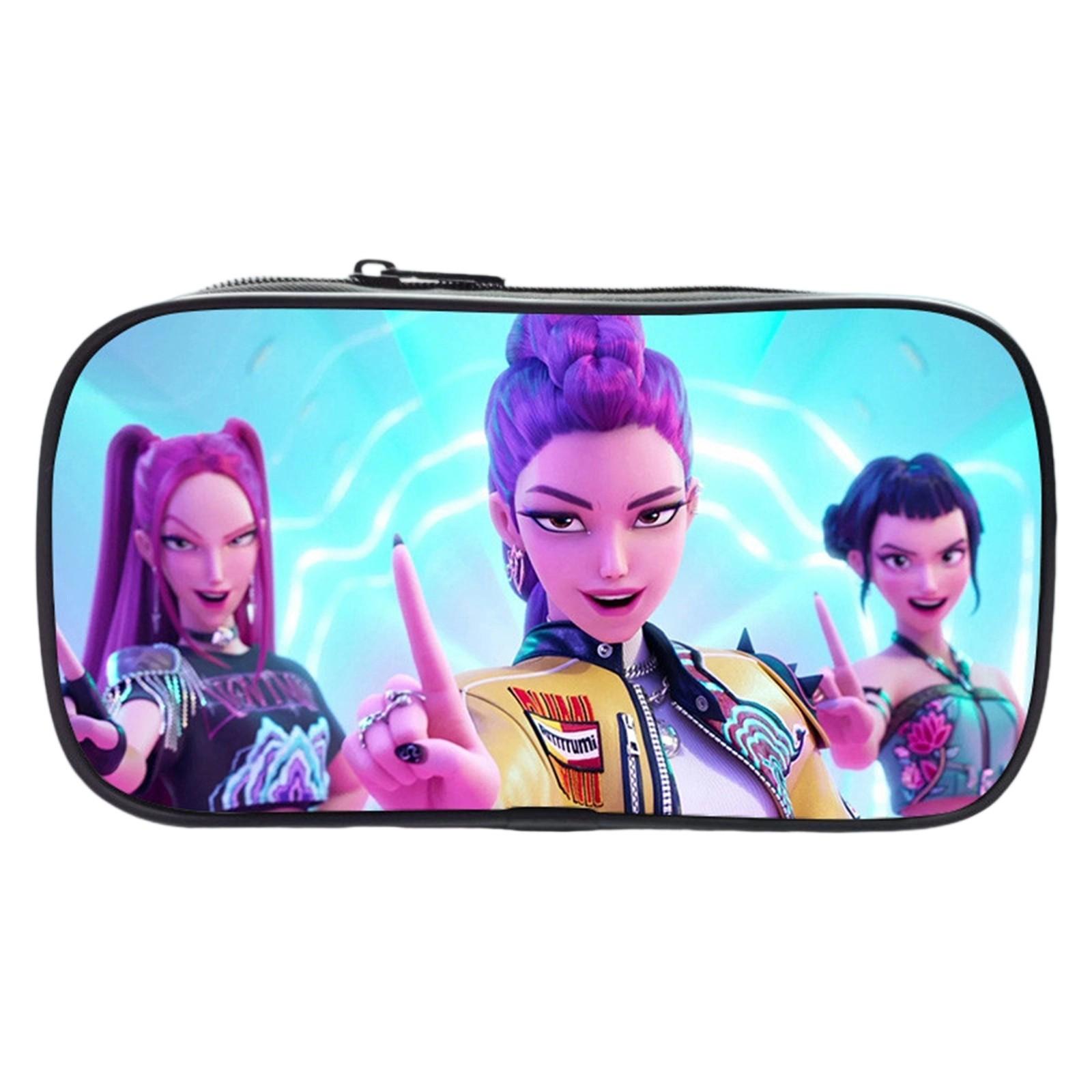 

KPOP Девочки Мультяшный Пенал Пенал для Начальной Школы Сумка для Канцелярских Принадлежностей Детский Пенал Аниме Принт One Size