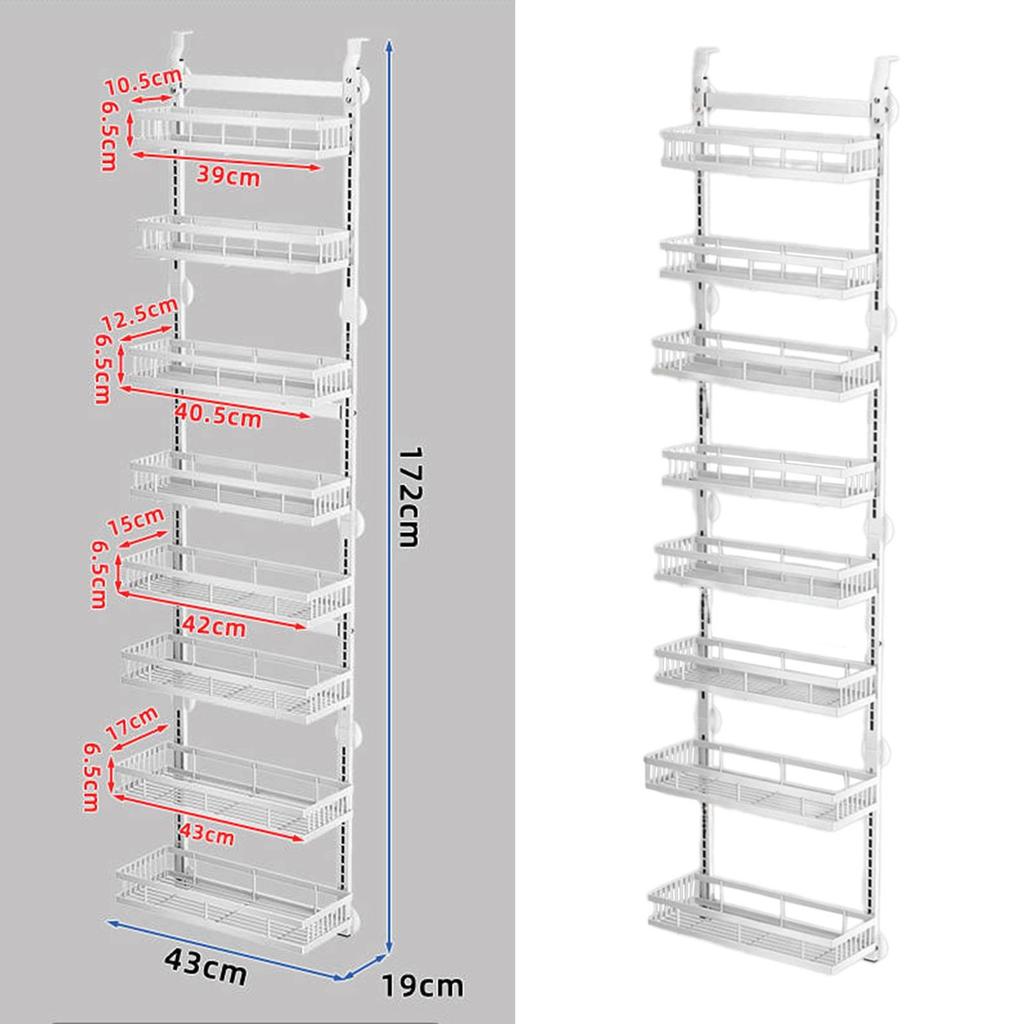 over The Door Organizer Fridge Shelf Seasoning Rack for Laundry Kitchen Home 8