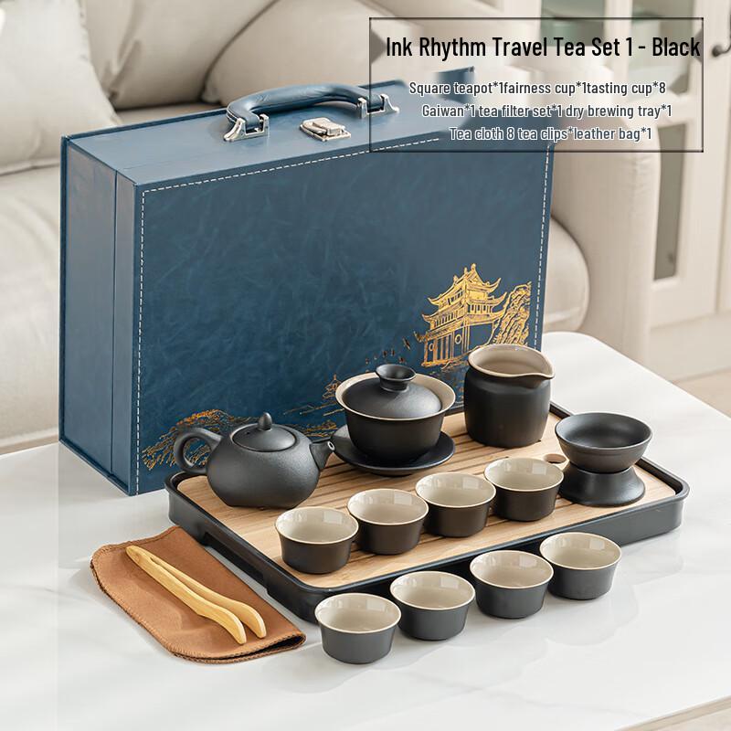 Xunyi Black Pottery Kung Fu Tea Set