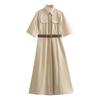 Fashion Style 2024 Summer New Arrival Women's Clothing Elegant with Belt Shirt Style Dress 1971054 721
