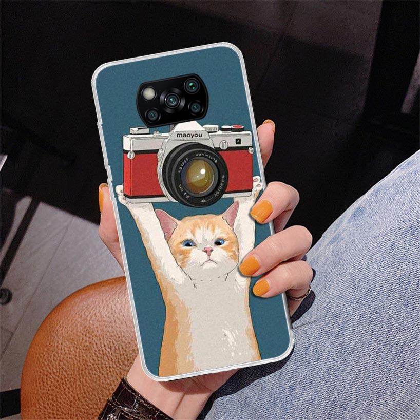 

Cute Cartoon Lucky Cats Phone Case For Xiaomi Poco X7 X6 X5 Pro F7 Ultra Redmi 15C 15 13C 13 12C 12 10 10A 10C 9 9A 9C 9T Cover Redmi 13C