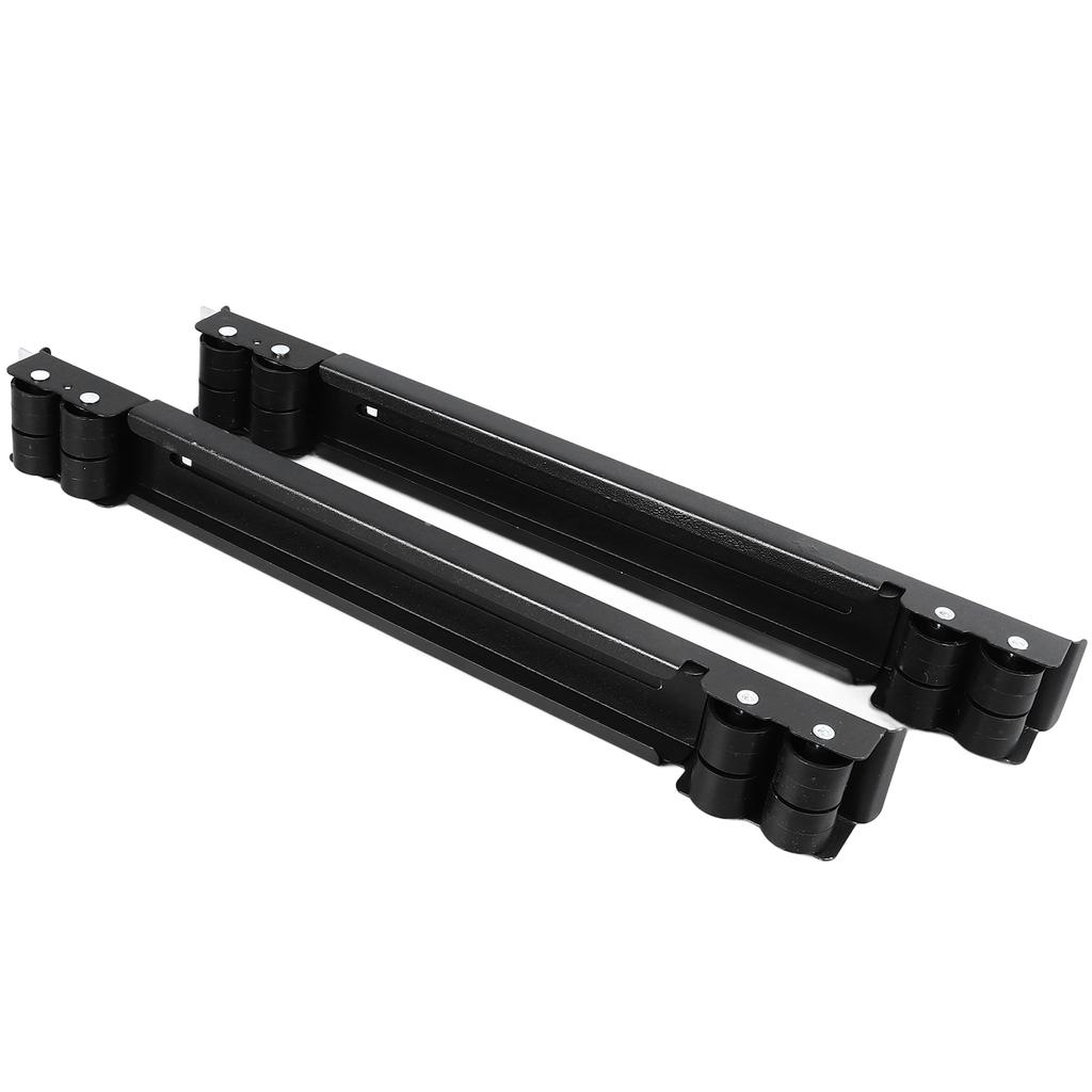 2PCS Appliance Roller Schwarz Ausziehbare Waschmaschine Dolly Halterung 16 Räder mit Bremse 661lbs