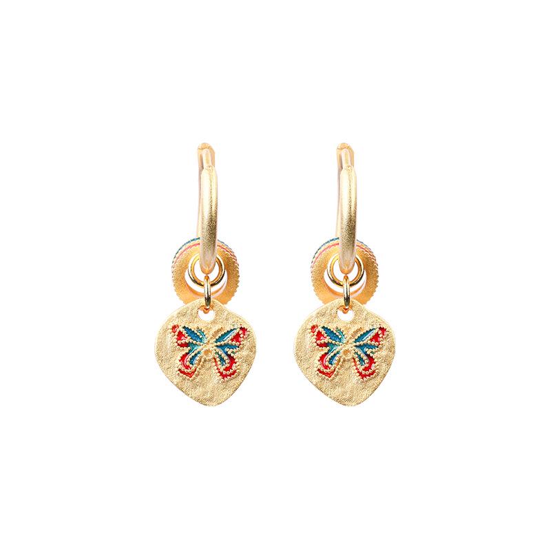Vintage Chinese Enamel Butterfly Earrings: High-End, Versatile Mid-Century Ear Clips