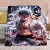 One Piece Anime Flannel Blanket - Soft Warm Perfect for Sofa, Bedding Camping Travel Office Home Decor -QJY