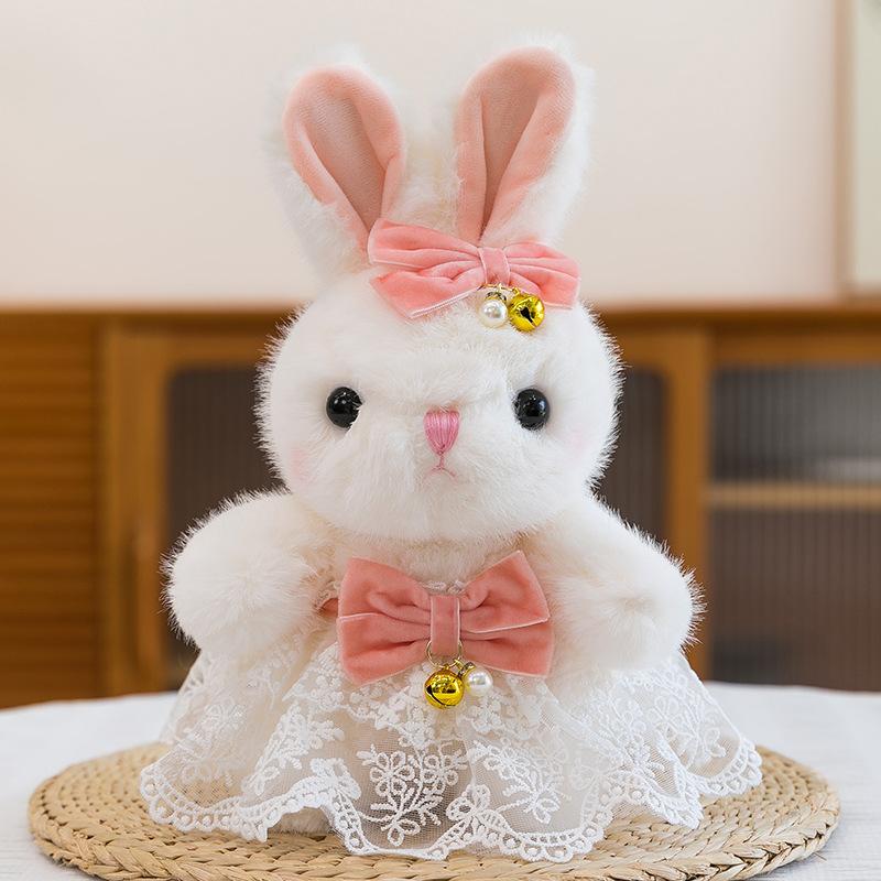 Xiaoxiangfeng Sitting Rabbit Plush Toy Cute Princess Dress Little Rabbit Rag Doll Girl Gift