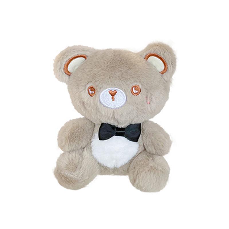Creative Cute Gentleman Bear Plush Doll Schoolbag Pendant Claw Machine Girl Heart Doll Keychain Gift