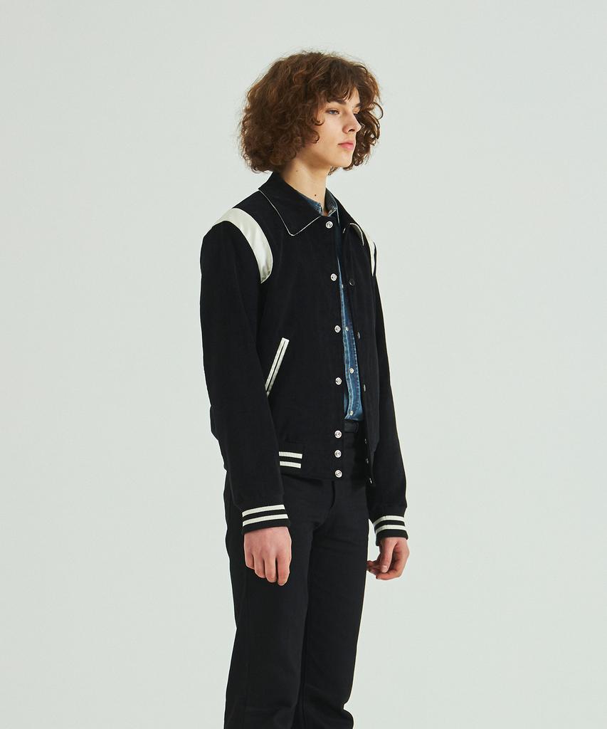 Rollingstudios Corduroy Varsity Jacket Black