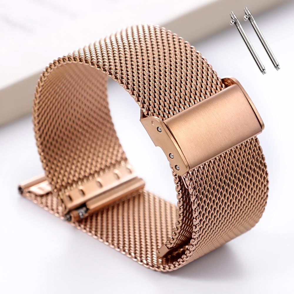 Curea de ceas milaneză 18mm 20mm 22mm Metal pentru Huawei Watch GT5/GT4 Brățară cu eliberare rapidă pentru Samsung Galaxy Watch 7/6/5/4