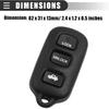 Motoforti Car Key Fob Remote Control Case, Keyless Entry Cover, for Lexus LS400 1995-1997, 4 Buttons, Plastic, Black