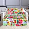 "Grinch Christmas Pattern Blanket" Patterned flannel blanket perfect for the bedroom living room, sofa, or a little nap