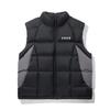 Down Vests Men's Caviar Black/Smoky Ink Gray Stand Collar Moderate Reversible AMRV081-4
