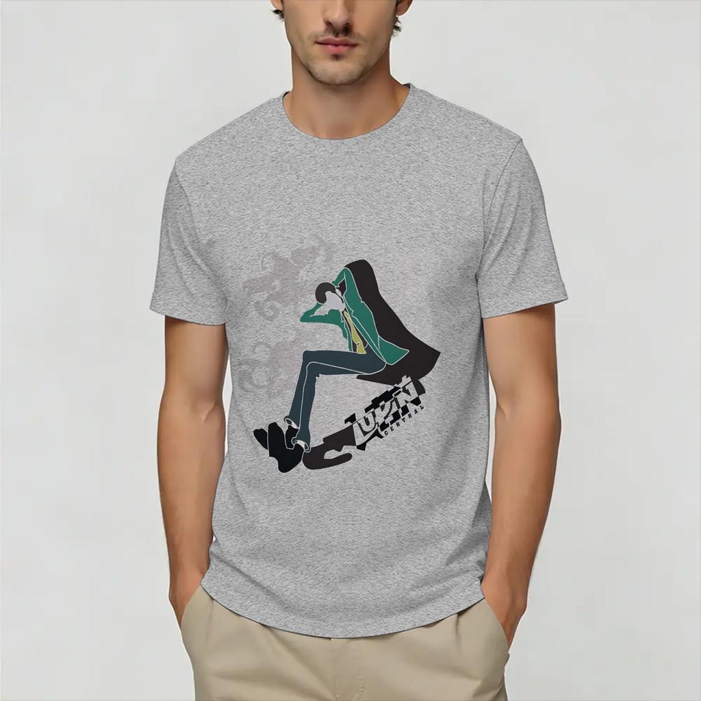 T-shirt Lupin Mixte 100% Coton T-shirt Mode Col Rond T-shirt Manches Courtes Hauts Imprimé Graphique